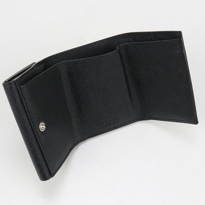 PRADA Saffiano Triangle Wallet Tri-fold wallet/Safiano leather Women