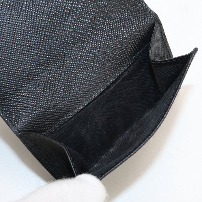 PRADA Saffiano Triangle Wallet Tri-fold wallet/Safiano leather Women