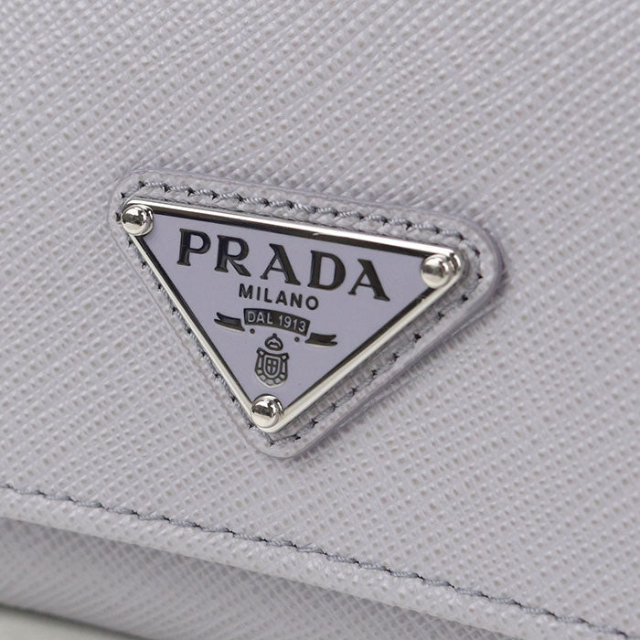 PRADA Saffiano Triangle Wallet Safiano leather 1MH043 QHH F0ETB Three fold wallet leather Women