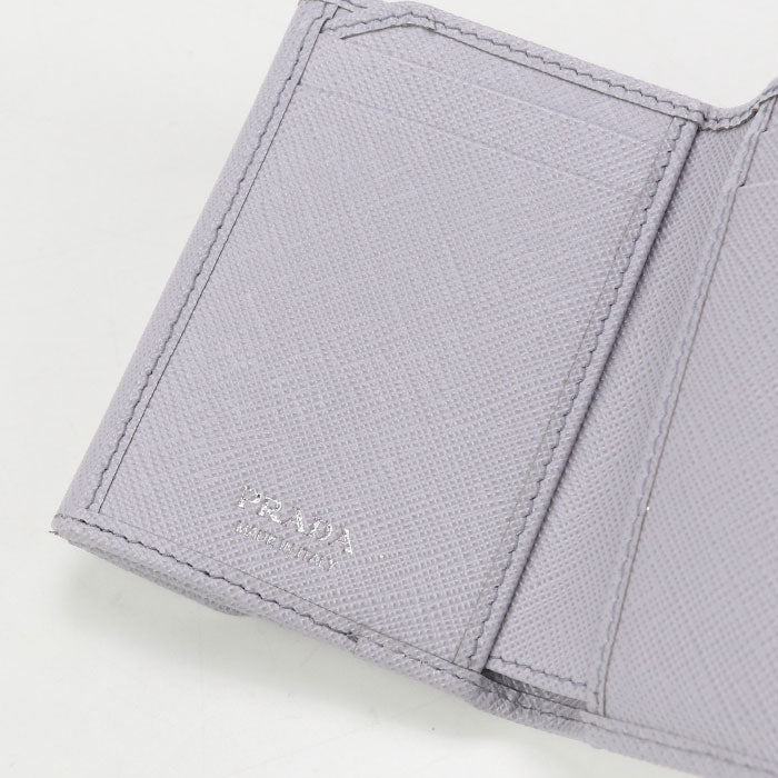 PRADA Saffiano Triangle Wallet Safiano leather 1MH043 QHH F0ETB Three fold wallet leather Women