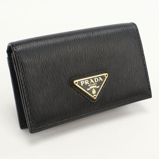 PRADA Triangle Card Case 1MC122 name card holder Calfskin Women