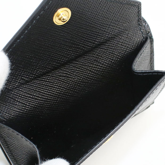 PRADA Saffiano Triangle Wallet 1BH021 QHH F0002 Tri-fold wallet with coin purse Calfskin Women