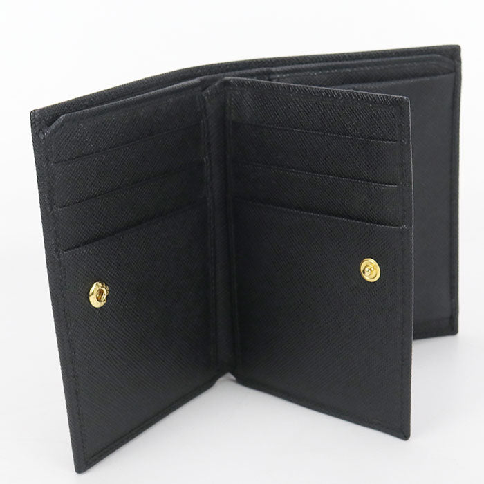 PRADA Saffiano leather wallet Folded wallet leather Women