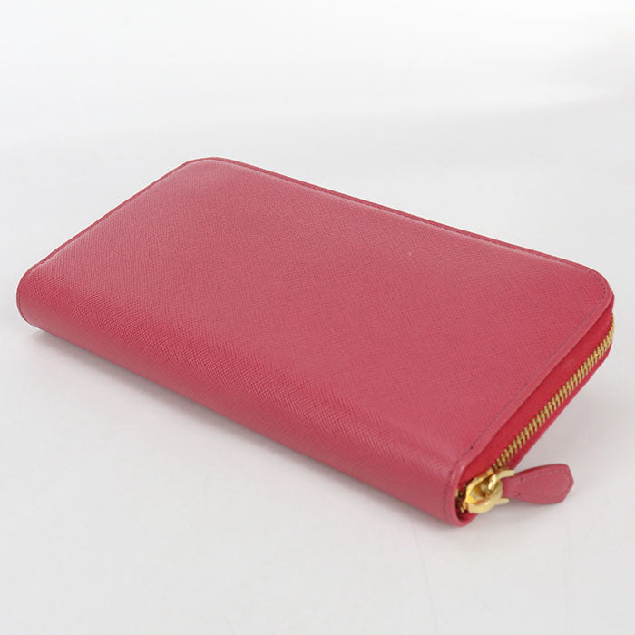 PRADA zip around long wallet Safiano leather PurseZip Around leather Women