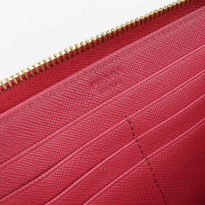 PRADA zip around long wallet Safiano leather PurseZip Around leather Women