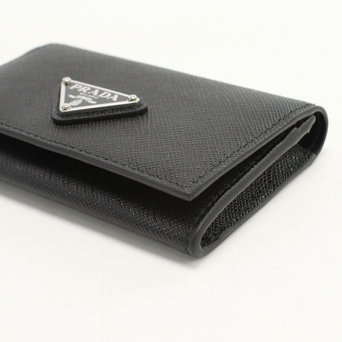PRADA Card Case saffiano triangle 1MC110 QHH F0002 name card holder leather Women