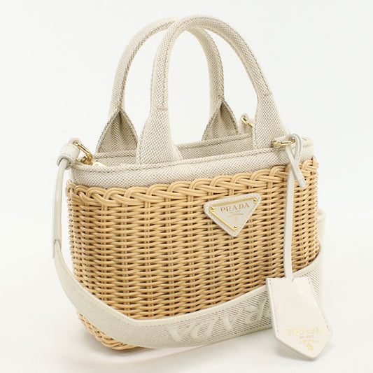 PRADA 2WAY 1BG469 2CYG F0N86 Basket bag Rattan Women
