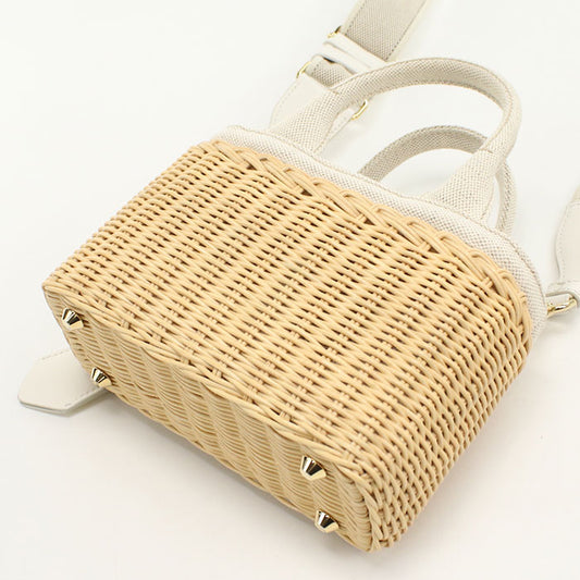 PRADA 2WAY 1BG469 2CYG F0N86 Basket bag Rattan Women