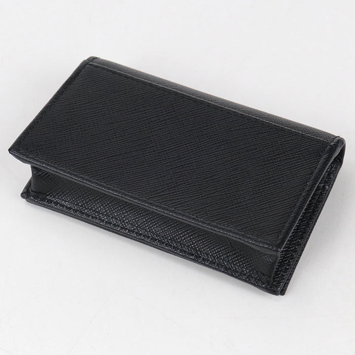 PRADA Safiano leather name card holder Calfskin Women's