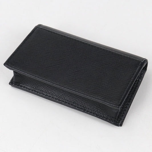 PRADA Safiano leather name card holder Calfskin Women's