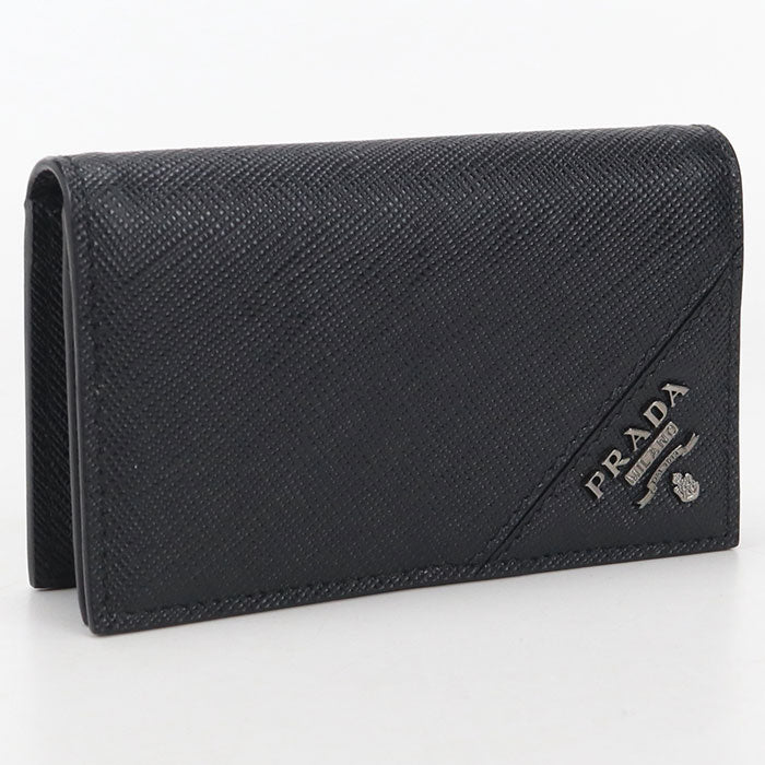 PRADA Safiano leather name card holder Calfskin Men's