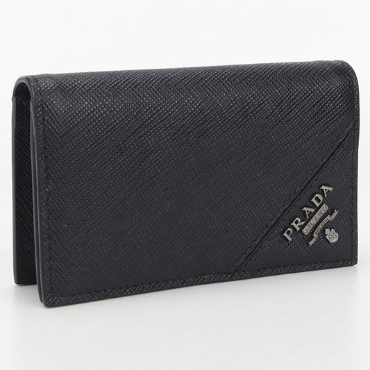 PRADA Safiano leather name card holder Calfskin Men's