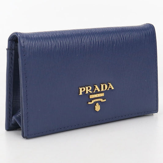 PRADA Safiano leather name card holder Calfskin Women's