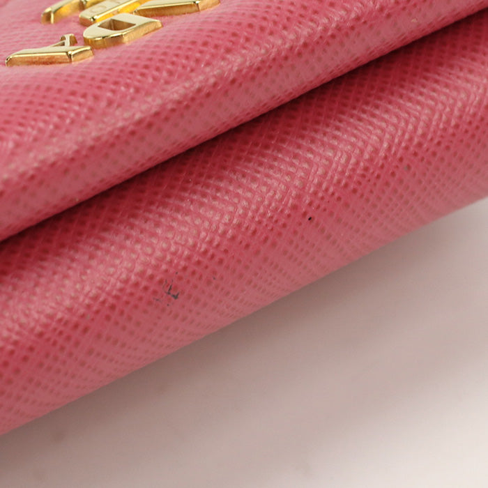 PRADA Saffiano leather wallet 38000 PR80365 Three fold wallet leather/Saffiano leather wallet Women