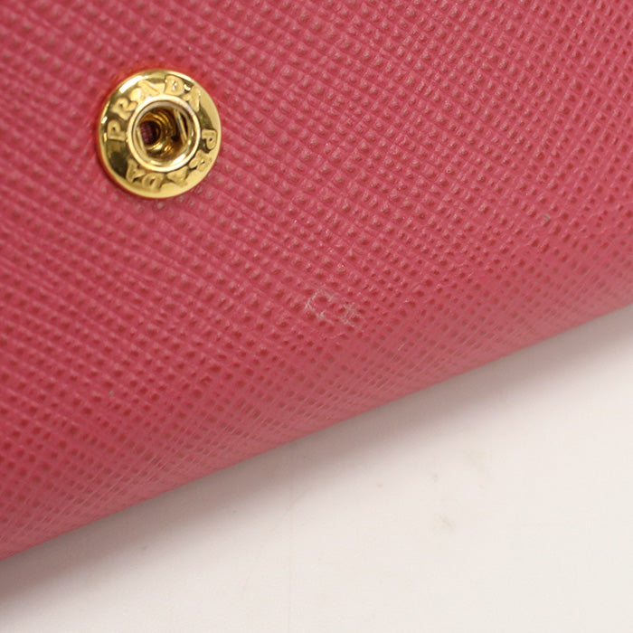 PRADA Saffiano leather wallet 38000 PR80365 Three fold wallet leather/Saffiano leather wallet Women