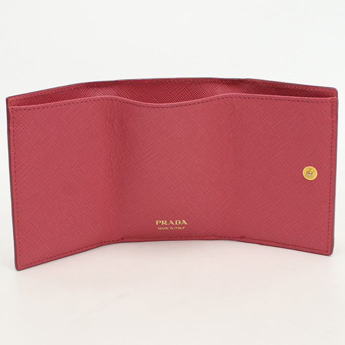 PRADA Saffiano leather wallet 38000 PR80365 Three fold wallet leather/Saffiano leather wallet Women