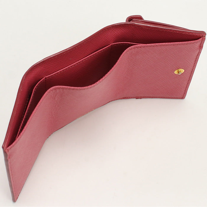 PRADA Saffiano leather wallet 38000 PR80365 Three fold wallet leather/Saffiano leather wallet Women