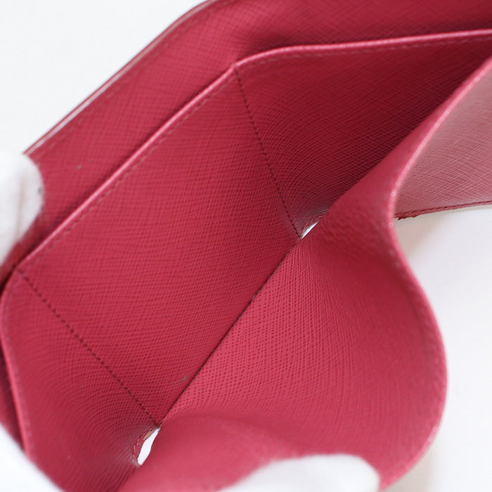 PRADA Saffiano leather wallet 38000 PR80365 Three fold wallet leather/Saffiano leather wallet Women