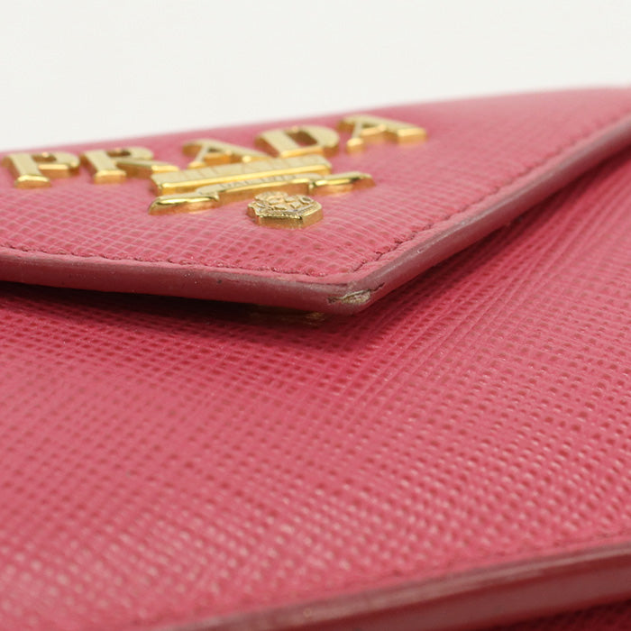 PRADA Saffiano leather wallet 38000 PR80365 Three fold wallet leather/Saffiano leather wallet Women