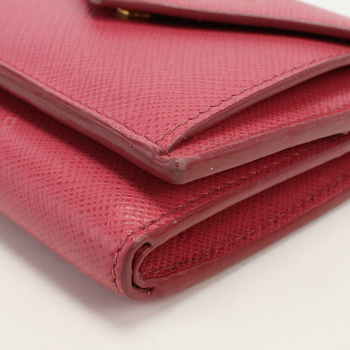 PRADA Saffiano leather wallet 38000 PR80365 Three fold wallet leather/Saffiano leather wallet Women