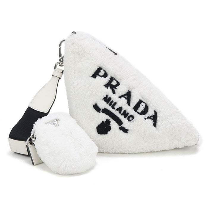 PRADA Triangle 1BH190 Diagonal shoulder bag pile Women