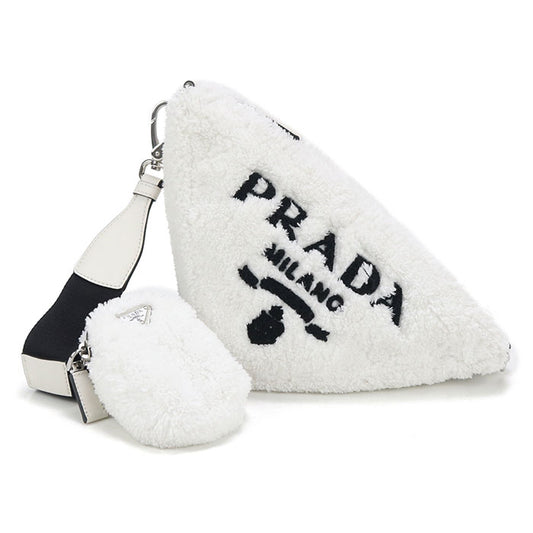 PRADA Triangle 1BH190 Diagonal shoulder bag pile Women