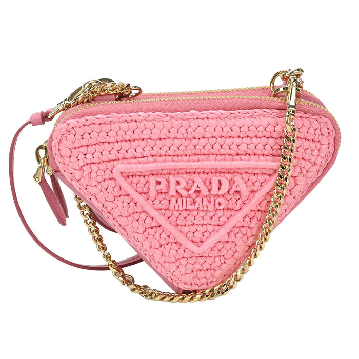 PRADA Crochet Mini Pouch PR88074 Shoulder Bag Raffia/Crochet Mini Pouch Women