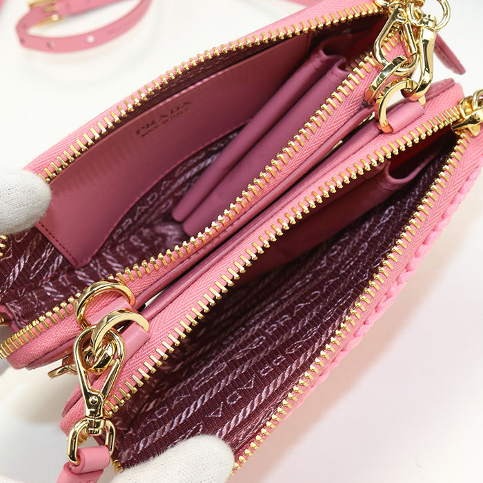 PRADA Crochet Mini Pouch PR88074 Shoulder Bag Raffia/Crochet Mini Pouch Women