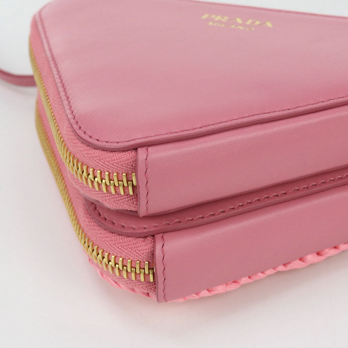 PRADA Crochet Mini Pouch PR88074 Shoulder Bag Raffia/Crochet Mini Pouch Women