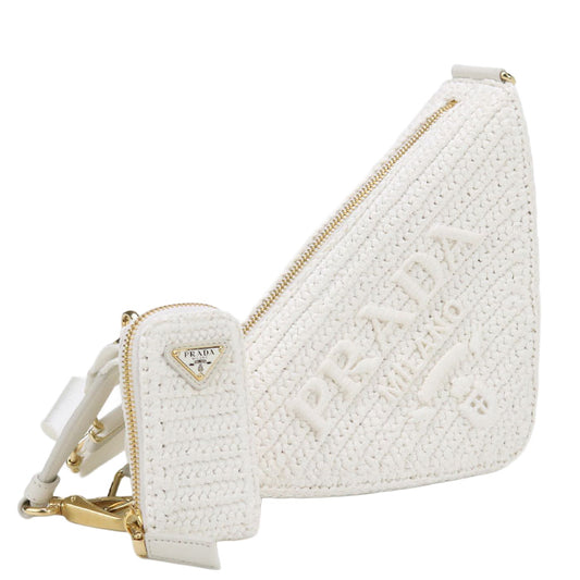 PRADA 1BH190 Diagonal shoulder bag Raffia Women