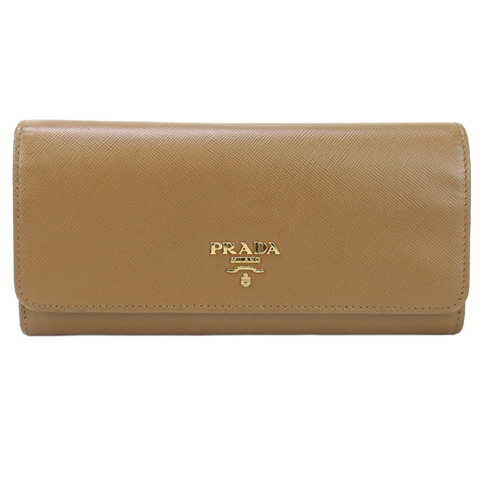 PRADA Saffiano leather wallet PR92598 Long wallet with double fold coin purse leather/Saffiano leather wallet Women