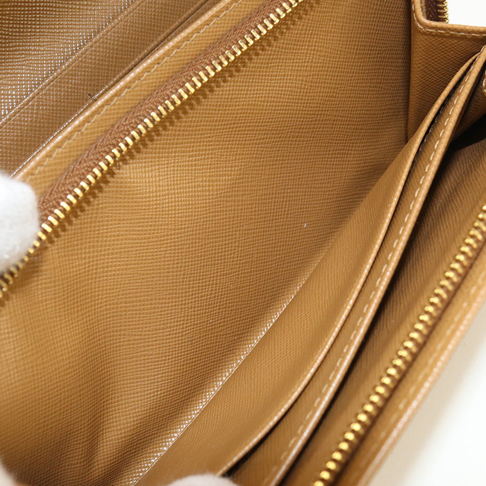 PRADA Saffiano leather wallet PR92598 Long wallet with double fold coin purse leather/Saffiano leather wallet Women