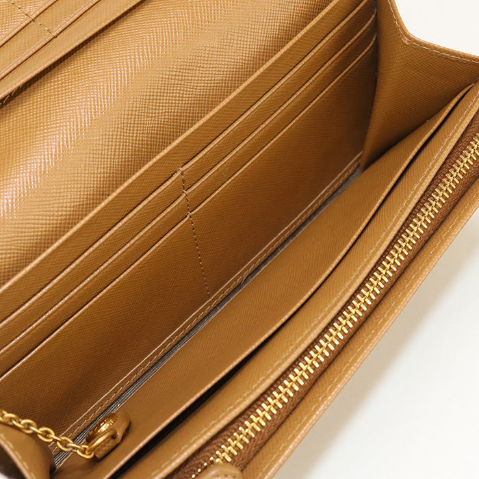 PRADA Saffiano leather wallet PR92598 Long wallet with double fold coin purse leather/Saffiano leather wallet Women
