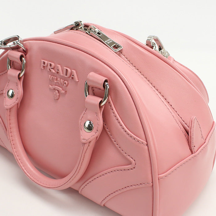 PRADA 2-way bowling bag 1BB071 Boston bag leather Women