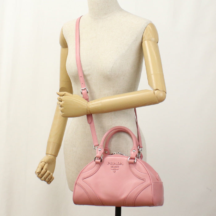 PRADA 2-way bowling bag 1BB071 Boston bag leather Women