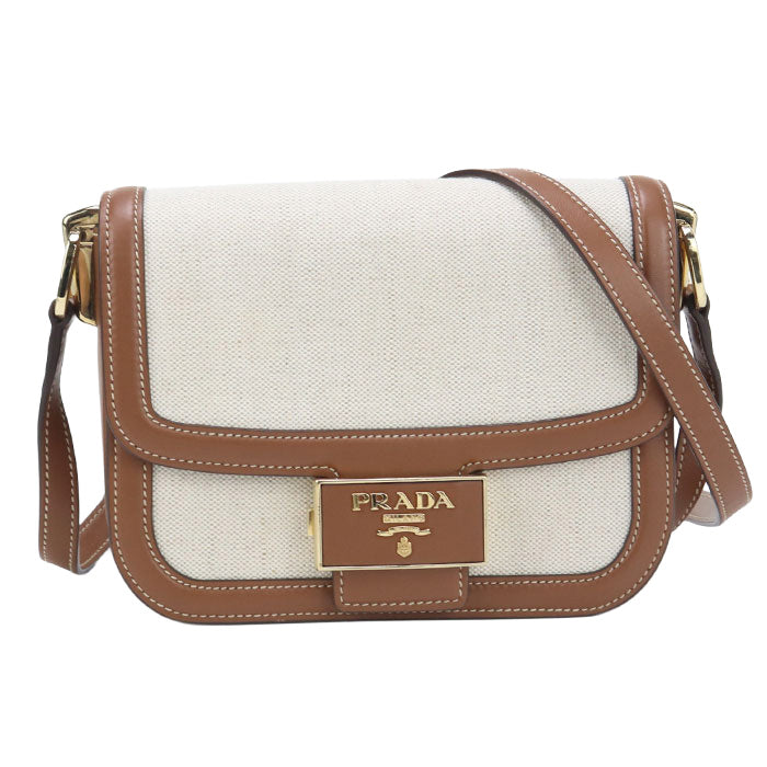 PRADA 1BD257 2DLI F0A5T Shoulder Bag hemp/cotton Women