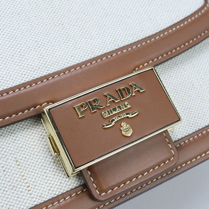 PRADA 1BD257 2DLI F0A5T Shoulder Bag hemp/cotton Women