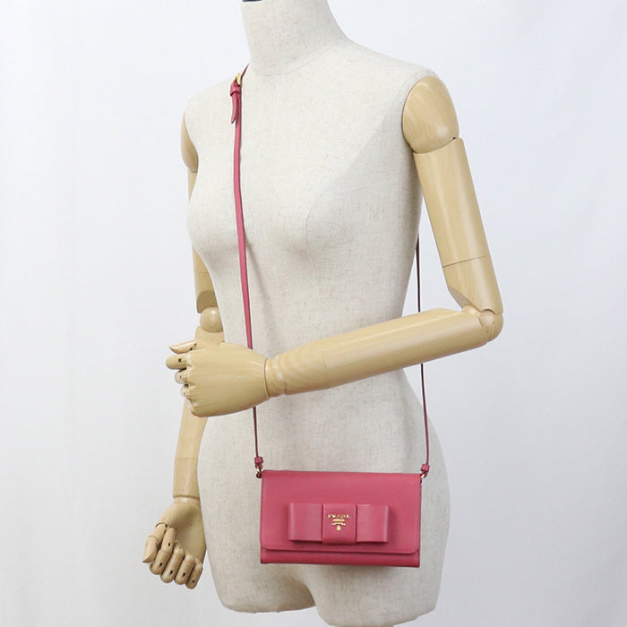 PRADA Shoulder wallet 1M1437 Chain wallet/Safiano leather Women