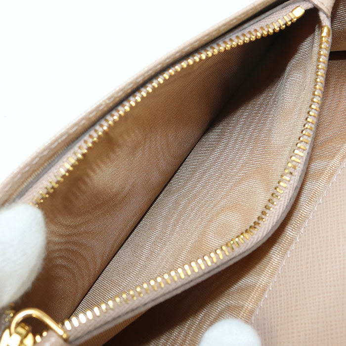 PRADA PR93636 Long wallet with double fold coin purse/Saffiano leather wallet Women