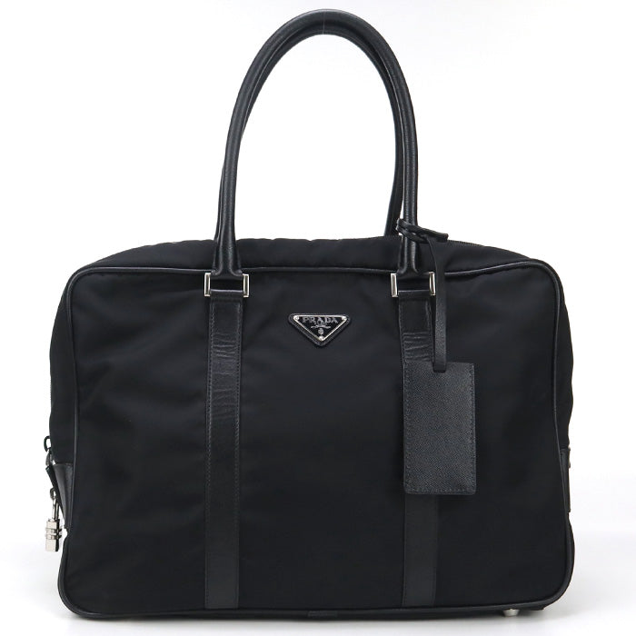 PRADA Business bag VA0702 Briefcase Nylon/Safiano leather mens