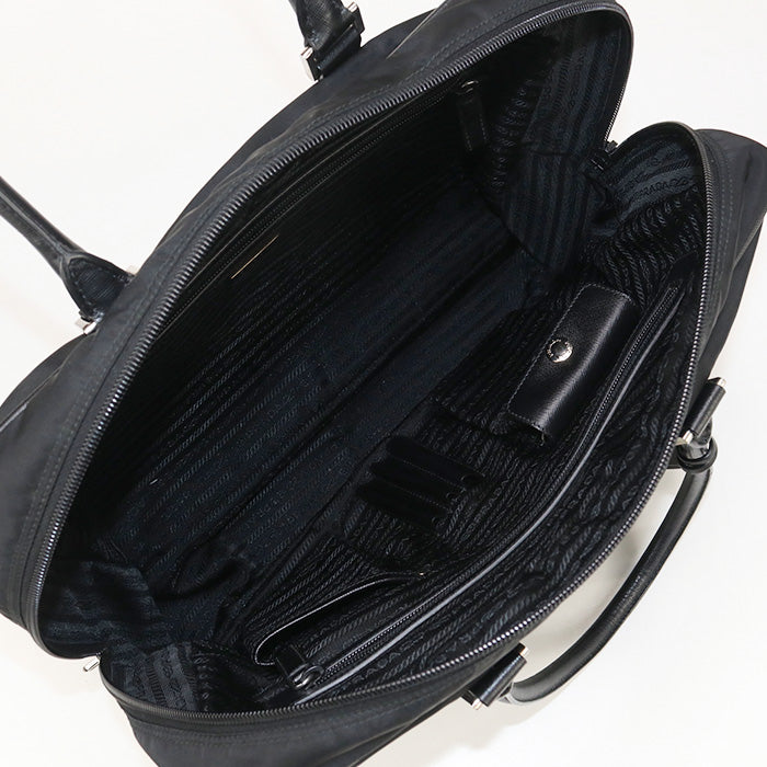 PRADA Business bag VA0702 Briefcase Nylon/Safiano leather mens