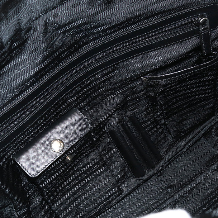 PRADA Business bag VA0702 Briefcase Nylon/Safiano leather mens