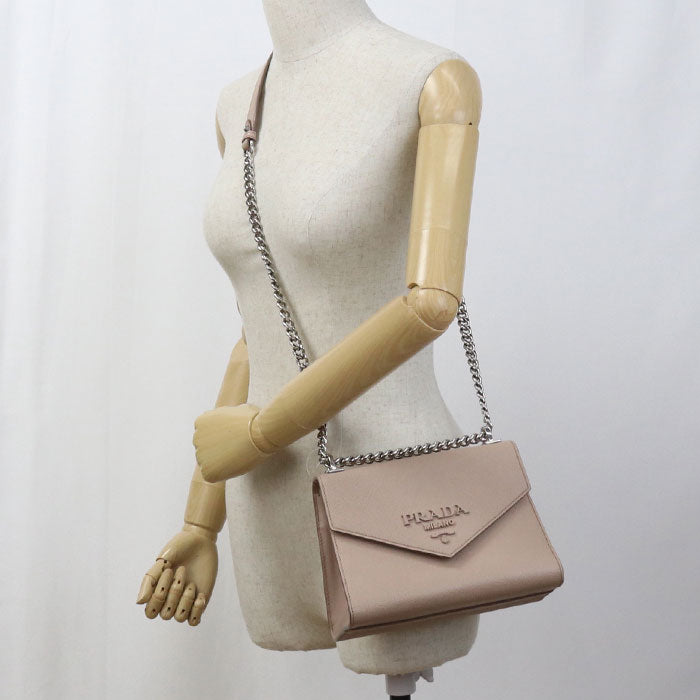 PRADA Chain Safiano leather 1BD127 2ERX F0ORK Shoulder Bag leather Women