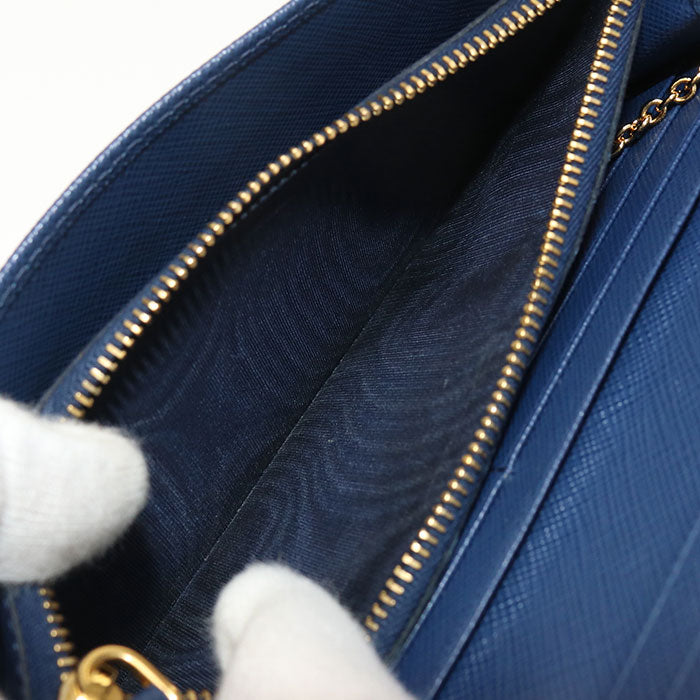 PRADA PR94540 Long wallet with double fold coin purse/Saffiano leather wallet Women