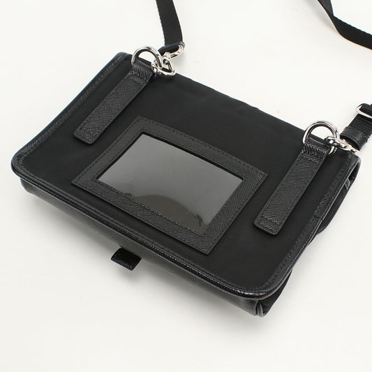 PRADA 2ZH108 Diagonal shoulder bag Nylon/Safiano leather mens