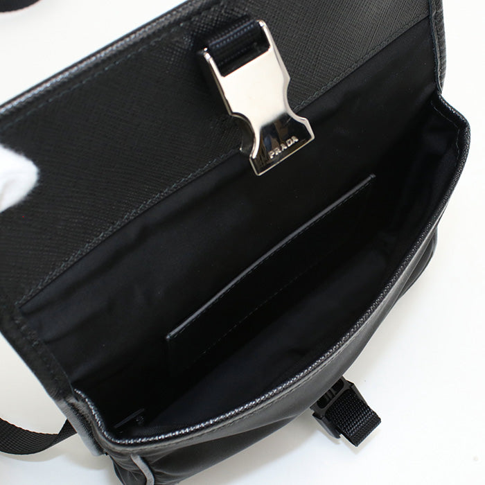 PRADA 2ZH108 Diagonal shoulder bag Nylon/Safiano leather mens