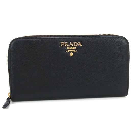 PRADA Zip around Vittello leather PR95198 PurseZip Around leather/zip around long wallet Women