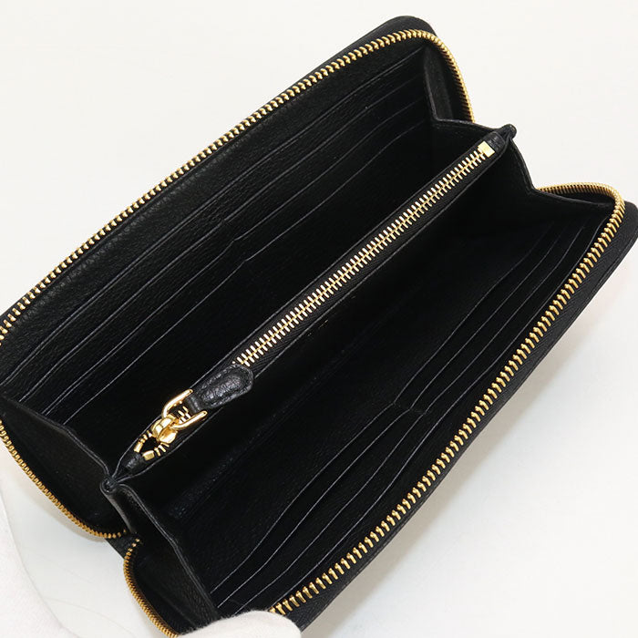 PRADA Zip around Vittello leather PR95198 PurseZip Around leather/zip around long wallet Women