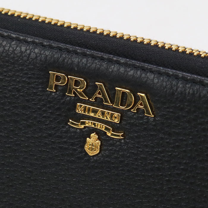PRADA Zip around Vittello leather PR95198 PurseZip Around leather/zip around long wallet Women