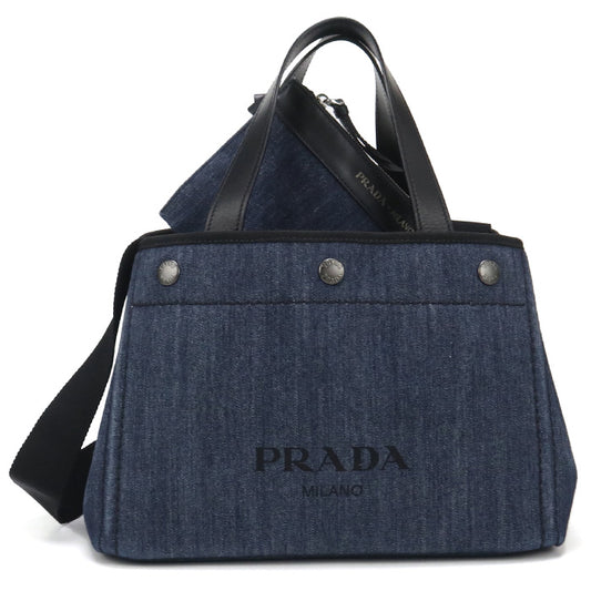 PRADA 2WAY 1BG311 2BBV FOKF5 Tote Bag denim Women